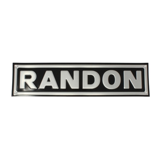 Placa lateral de aluminio RANDON 0,8cm - 42cm x 10,5 cm Línea R Randon